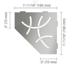 Schluter Shelf-E Pentagonal Curve Stainless Steel SES2 D6 EB